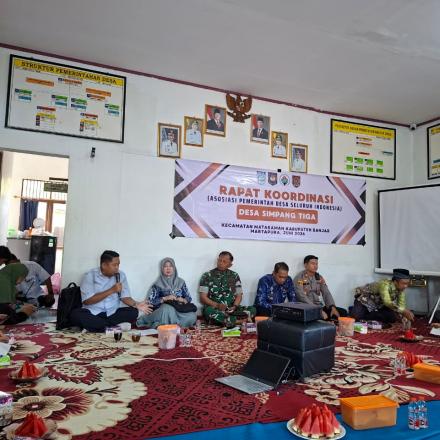 Perkuat Sinergi Antar Desa, APDESI Kecamatan Mataraman Adakan Rapat Koordinasi di Desa Simpang Tiga 